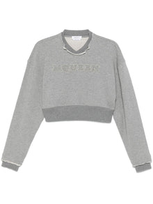  Alexander McQueen Crop sweatshirt with logo