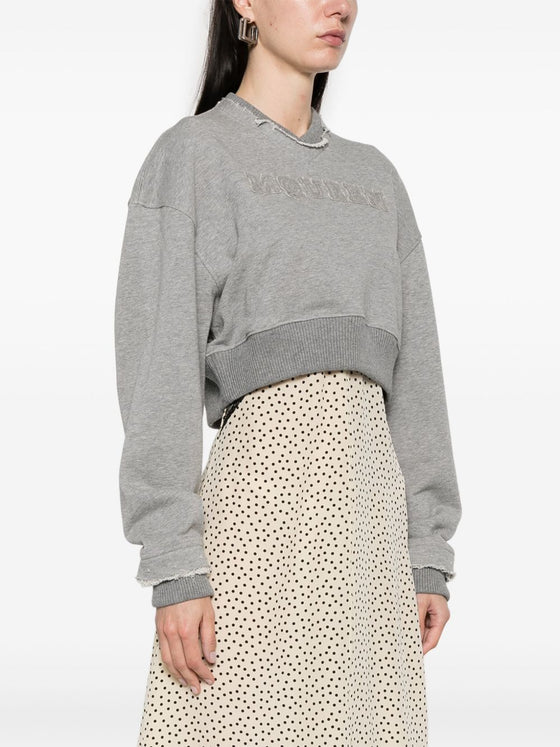 Alexander McQueen Crop sweatshirt with logo