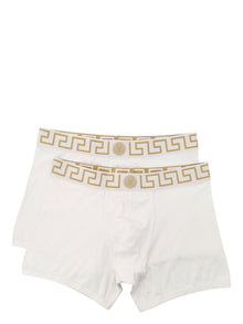  Versace Greca border trunks in white