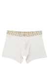 Versace Greca border trunks in white