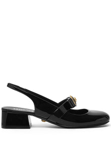  Versace Gianni Ribbon Patent Slingback Pumps 35 mm
