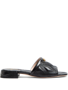 Valentino Garavani Quiltie 67 Slide Sandal in 60mm Quilted Nappa Leather
