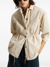 Woolrich Garment-Dyed Pure Cotton Overshirt beige