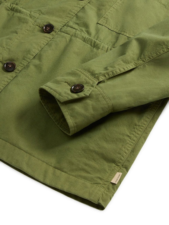 Woolrich Garment-Dyed Pure Cotton Overshirt green