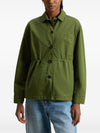 Woolrich Garment-Dyed Pure Cotton Overshirt green