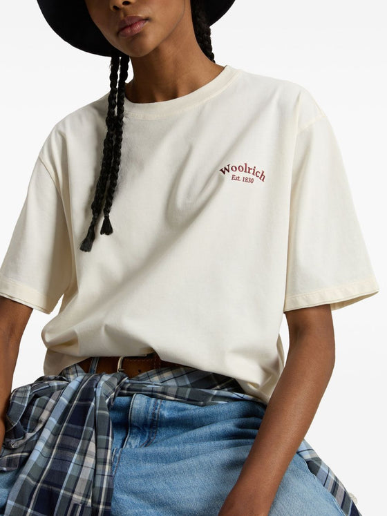 Woolrich Pure Pima Cotton T-Shirt with Logo