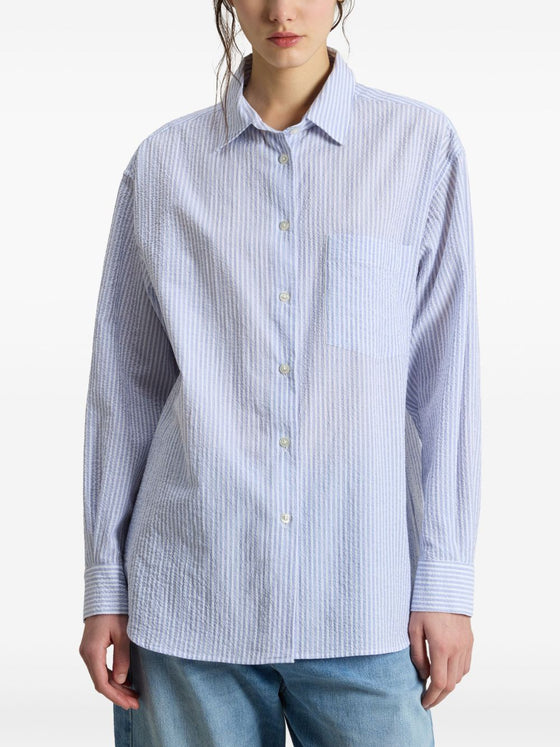 Woolrich Blue stripe cotton shirt