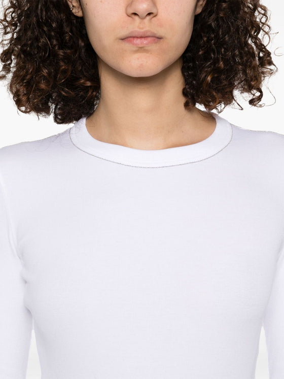 Fabiana Filippi T-shirt With Diamond Thread Detail