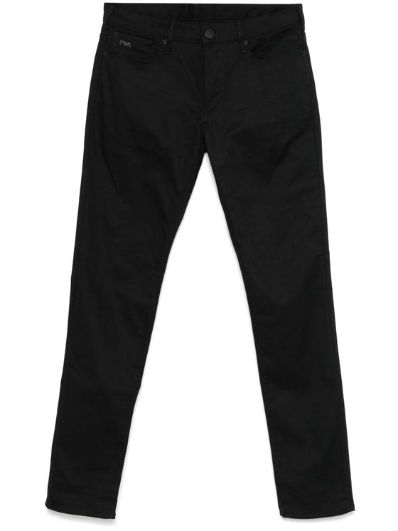 Emporio Armani Slim jeans with logo plaque