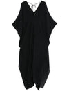 Taller Marmo Pre V-neck half-length sleeves V-back Rio Maggiore kaftan dress
