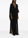 Taller Marmo Pre V-neck half-length sleeves V-back Rio Maggiore kaftan dress