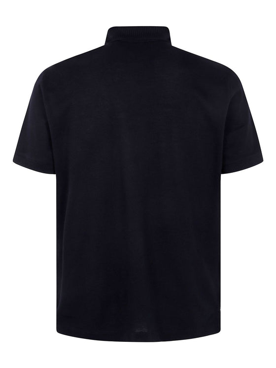 Emporio Armani logo-embroidered cotton polo shirt