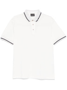  Emporio Armani Piqué polo shirt with piped collar
