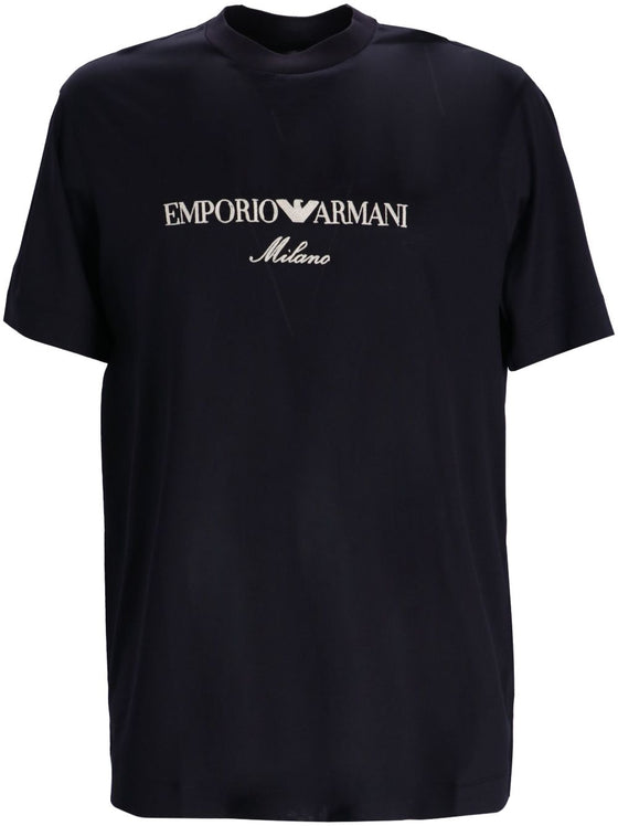 Emporio Armani ASV logo embroidery T-shirt
