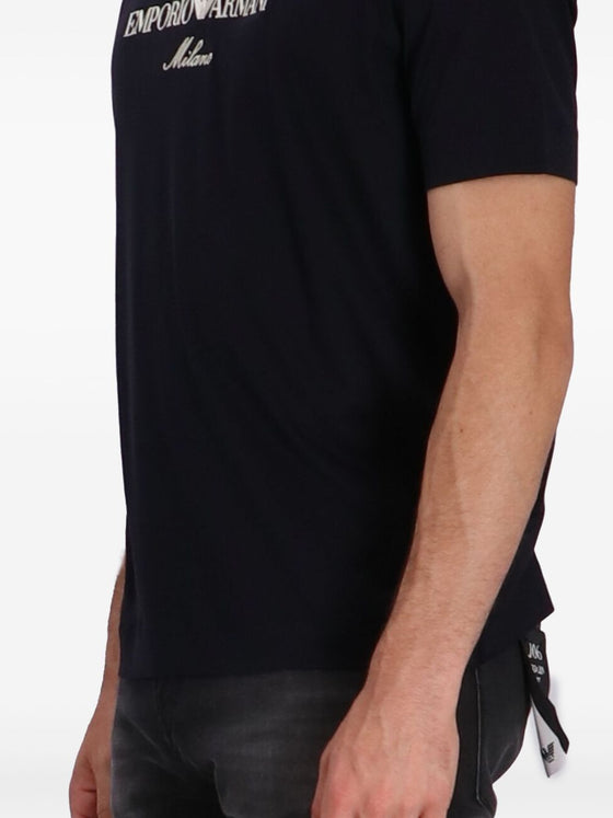 Emporio Armani ASV logo embroidery T-shirt