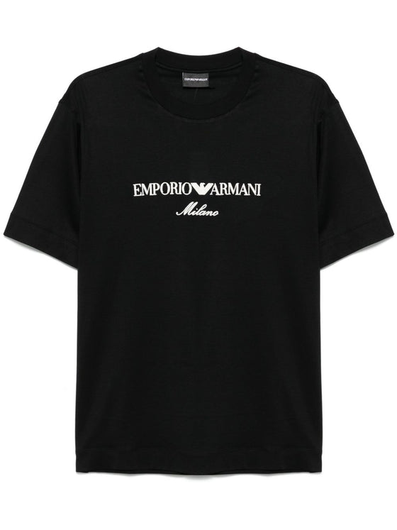 Emporio Armani ASV logo embroidery T-shirt