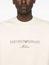 Emporio Armani Double jersey sweatshirt with ASV logo embroidery