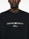 Emporio Armani ASV Double-jersey sweatshirt with logo embroidery