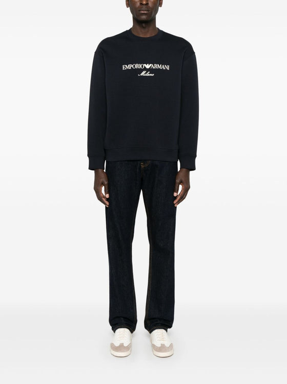 Emporio Armani ASV Double-jersey sweatshirt with logo embroidery