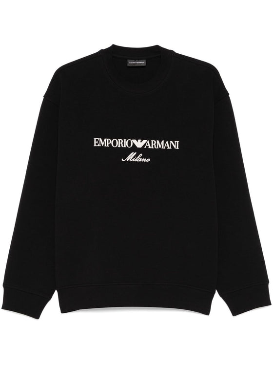 Emporio Armani ASV Double-jersey sweatshirt with logo embroidery