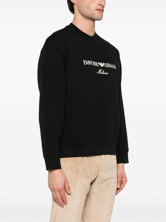 Emporio Armani ASV Double-jersey sweatshirt with logo embroidery