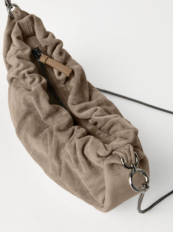 Brunello Cucinelli Suede Brioche Hobo bag