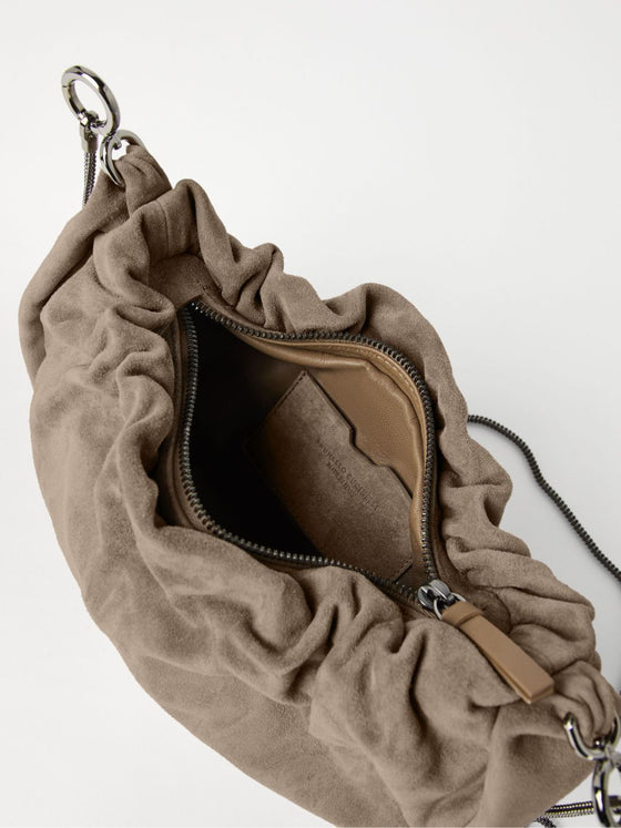Brunello Cucinelli Suede Brioche Hobo bag