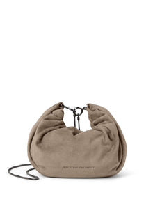  Brunello Cucinelli Suede Brioche Hobo bag
