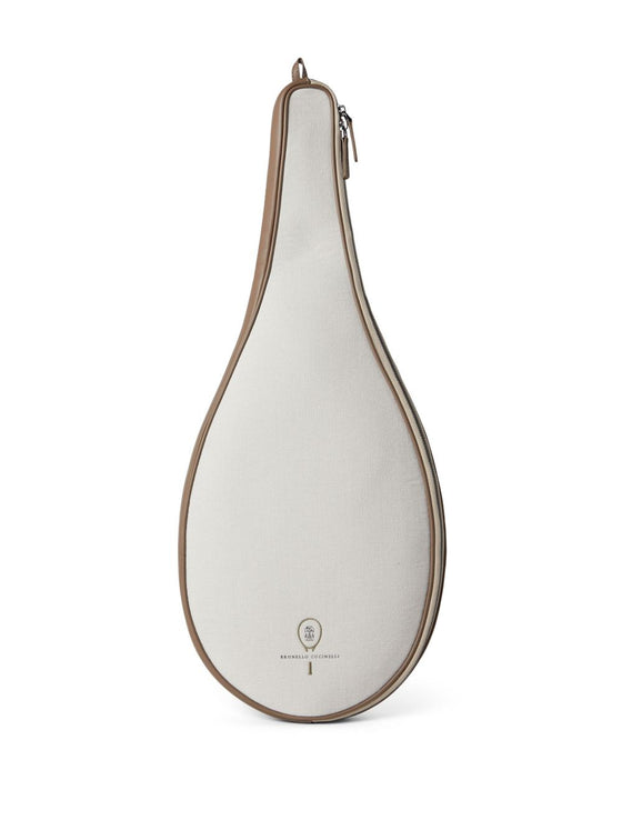 Brunello Cucinelli Canvas racket holder with logo