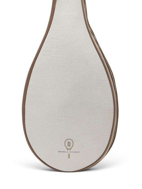 Brunello Cucinelli Canvas racket holder with logo