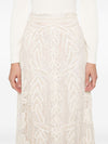 Parosh beige lace long skirt