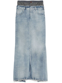  Maison Margiela Maxi denim cotton skirt