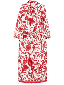  F.R.S . F.R.S. Silk crepe long kaftan dress