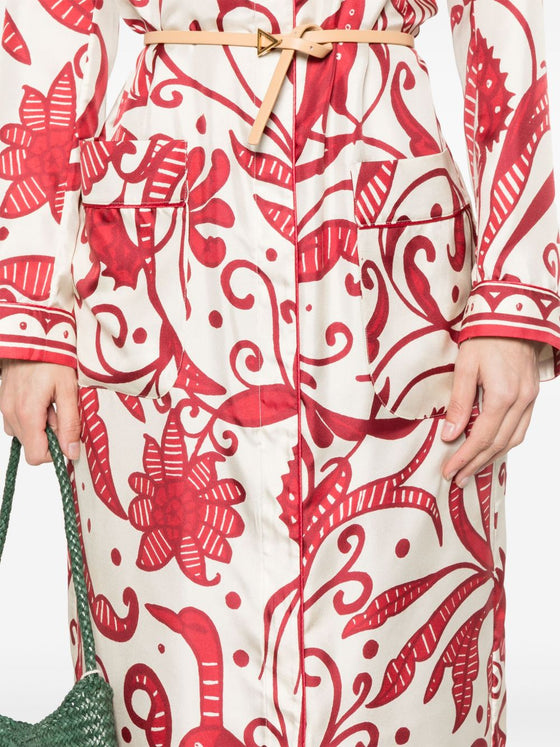 F.R.S . F.R.S. Silk crepe long kaftan dress