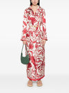 F.R.S . F.R.S. Silk crepe long kaftan dress