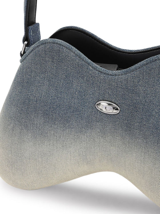 Diesel double-d denim shoulder bag
