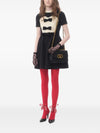 Valentino crepe couture short dress with bows