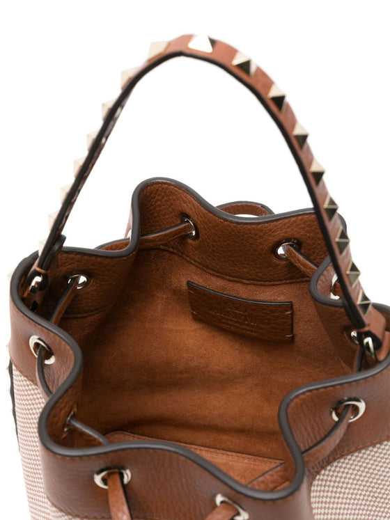 Valentino Garavani Rockstud canvas bucket bag
