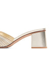 Valentino Garavani Vlogo Signature Metallic Slide Sandal With Cornely Embroidery 60mm