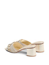 Valentino Garavani Vlogo Signature Metallic Slide Sandal With Cornely Embroidery 60mm