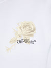 Off White logo-print cropped sweatshirt