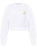 Off White logo-print cropped sweatshirt