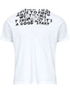 MM6 Maison Margiela V-neck short sleeves straight hem Printed cotton t-shirt
