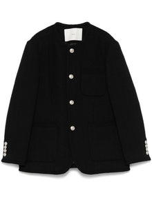  Dunst Collarless Oversized Tweed Jacket
