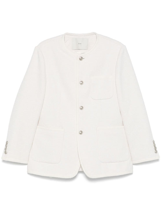 Dunst Collarless Oversized Tweed Jacket