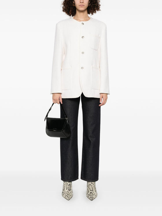 Dunst Collarless Oversized Tweed Jacket