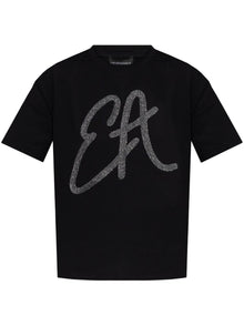  Emporio Armani Cotton-jersey T-shirt with oversized lurex logo
