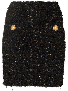  Balmain high-rise tweed miniskirt