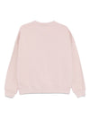 Golden Goose Old rose unisex round neck sweatshirt with green logo print