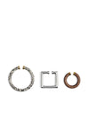 Jacquemus Trio of geometric ear-cuffs.